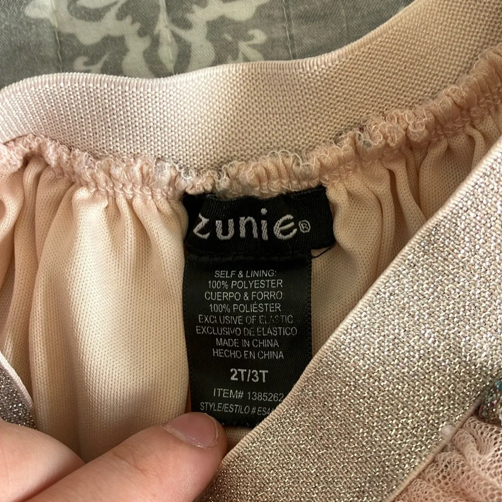 Zunie Pink and Silver Starry Tulle Skirt - Picture 2 of 4